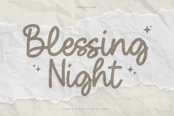 Blessing Night: A Script Font with Dramatic Flair