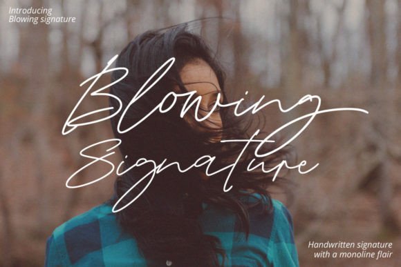 Blowing Signature: Elevating Your Design with a Luxurious Script