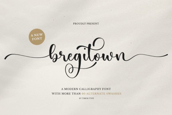 Modern Elegance in Script: A Look at the Bregitwon Font