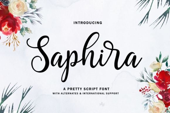 Saphira: The Modern Script Font with Dynamic Energy